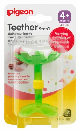 Pigeon Прорезыватель обучающий Teether step, с 4 месяцев