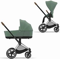 Cybex Коляска 2 в 1 Priam IV Rosegold / цвет Leaf Green (зеленый), рама розовое золото