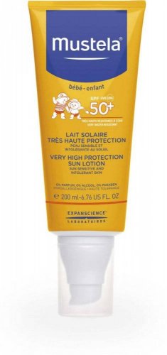 Mustela Солнцезащитное молочко SPF 50+, 200 мл