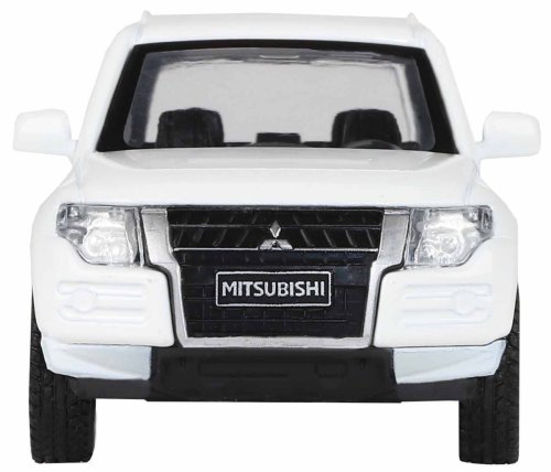 Автопанорама Металлическая лицензионная машинка Mitsubishi Pajero 4WD turbo / цвет белый