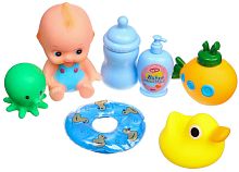 Крошка Я Набор резиновых игрушек для ванны «Игры малыша», 7 штук					