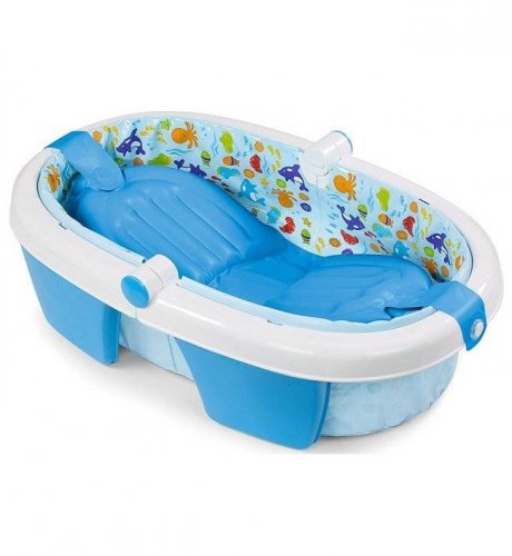 Summer infant Детская ванна складная Foldaway Baby Bath / цвет бело-голубой